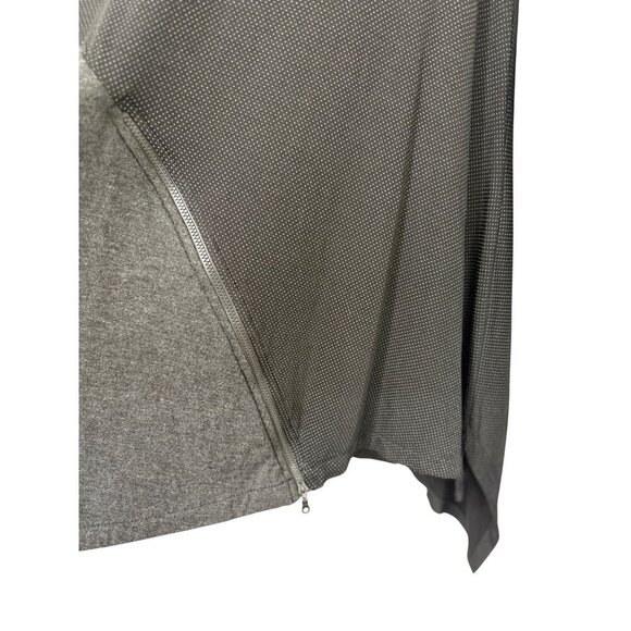 Alembika Asymmetric Tunic Top Black Long Slv Mixed Fabric/Pattern Size 3|US 8-10 - Picture 7 of 14